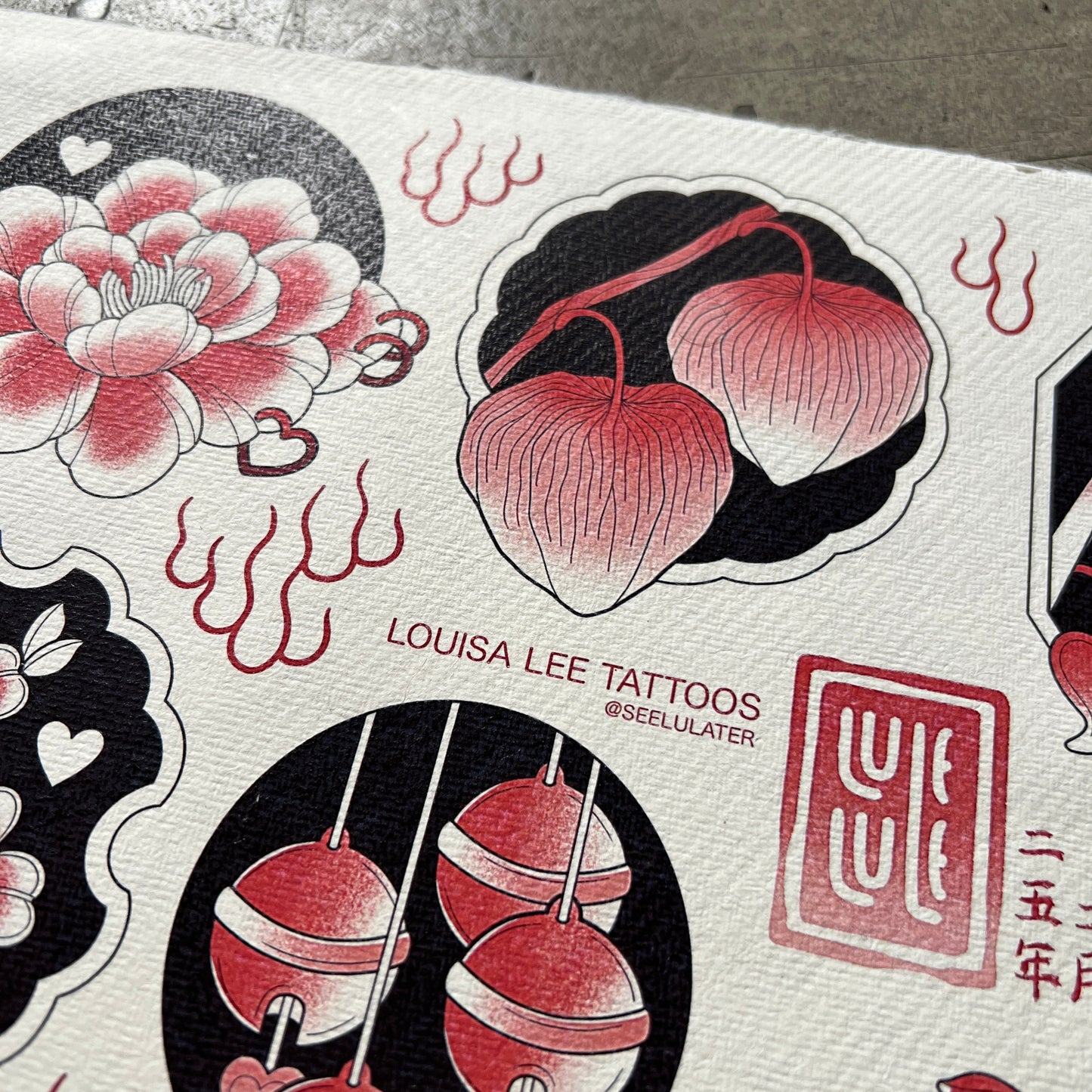 Valentines Day A3 flash sheet - Cherry pink ver.