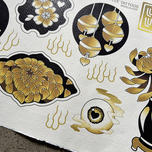 Valentines Day A3 flash sheet - Golden ver.