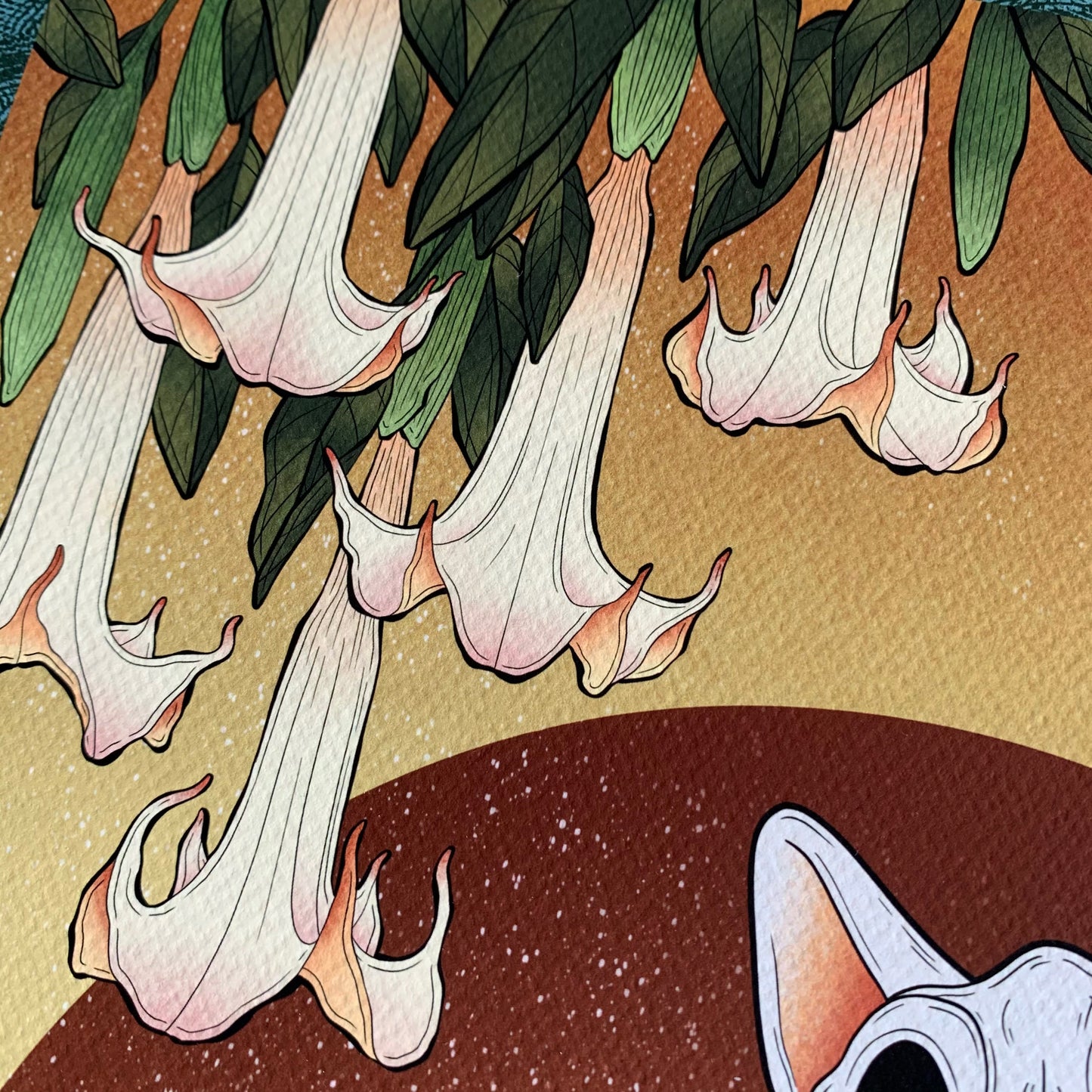 Bakeneko print - Brugmansia ver.