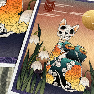 Bakeneko print - Galanthus ver.